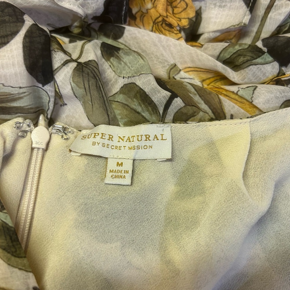 Secret Mission Super Natural Celia Open Back Maxi Dress, size medium. - Picture 7 of 8